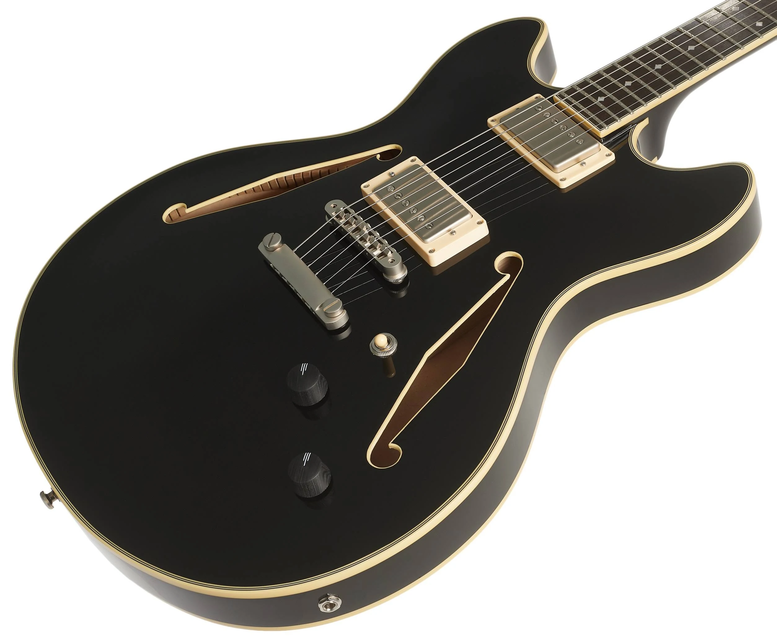 D'Angelico Excel DC Tour chitarra semi-hollow nera ex demo