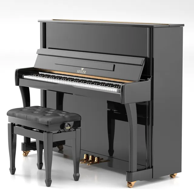 Seiler SE-122 pianoforte verticale nero Renner