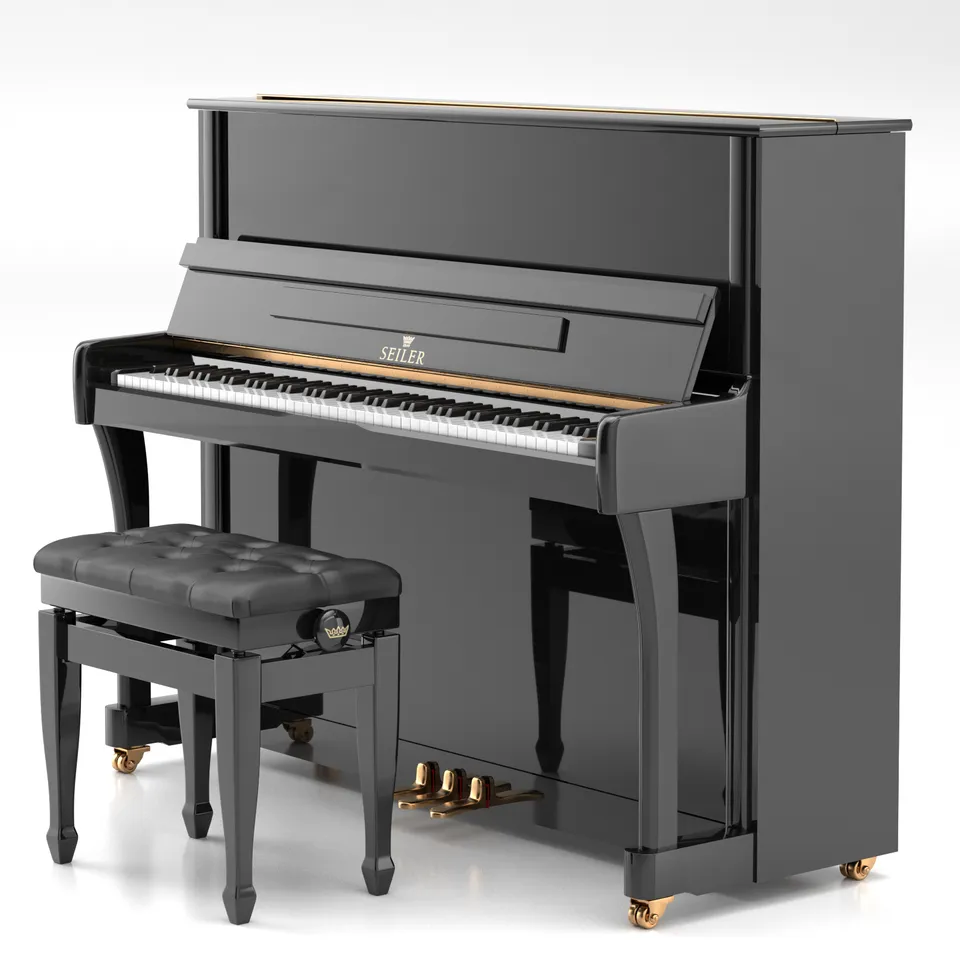 Seiler SE-122 pianoforte verticale nero Renner