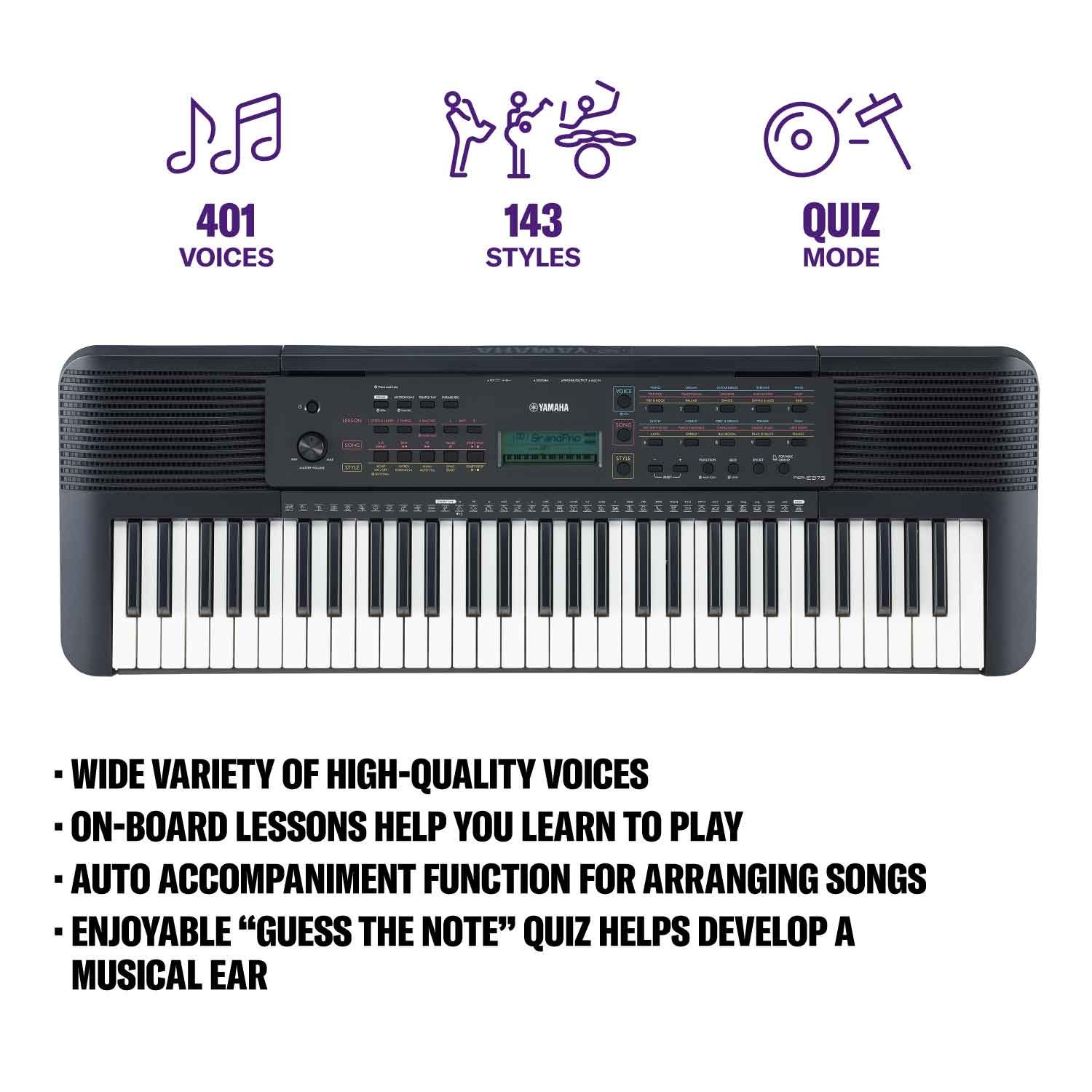Yamaha PSR-E283 Tastiera 61 Tasti 401 Voci