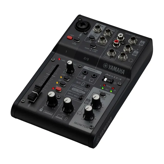 Yamaha AG03 MKII mixer USB nero loopback streaming