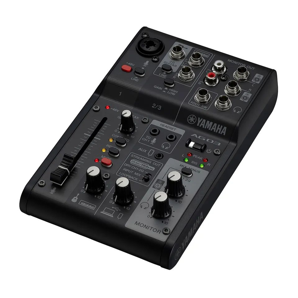 Yamaha AG03 MKII mixer USB nero loopback streaming