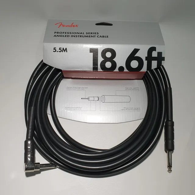 Fender Professional Cavo Chitarra Angolato 5,5m Black