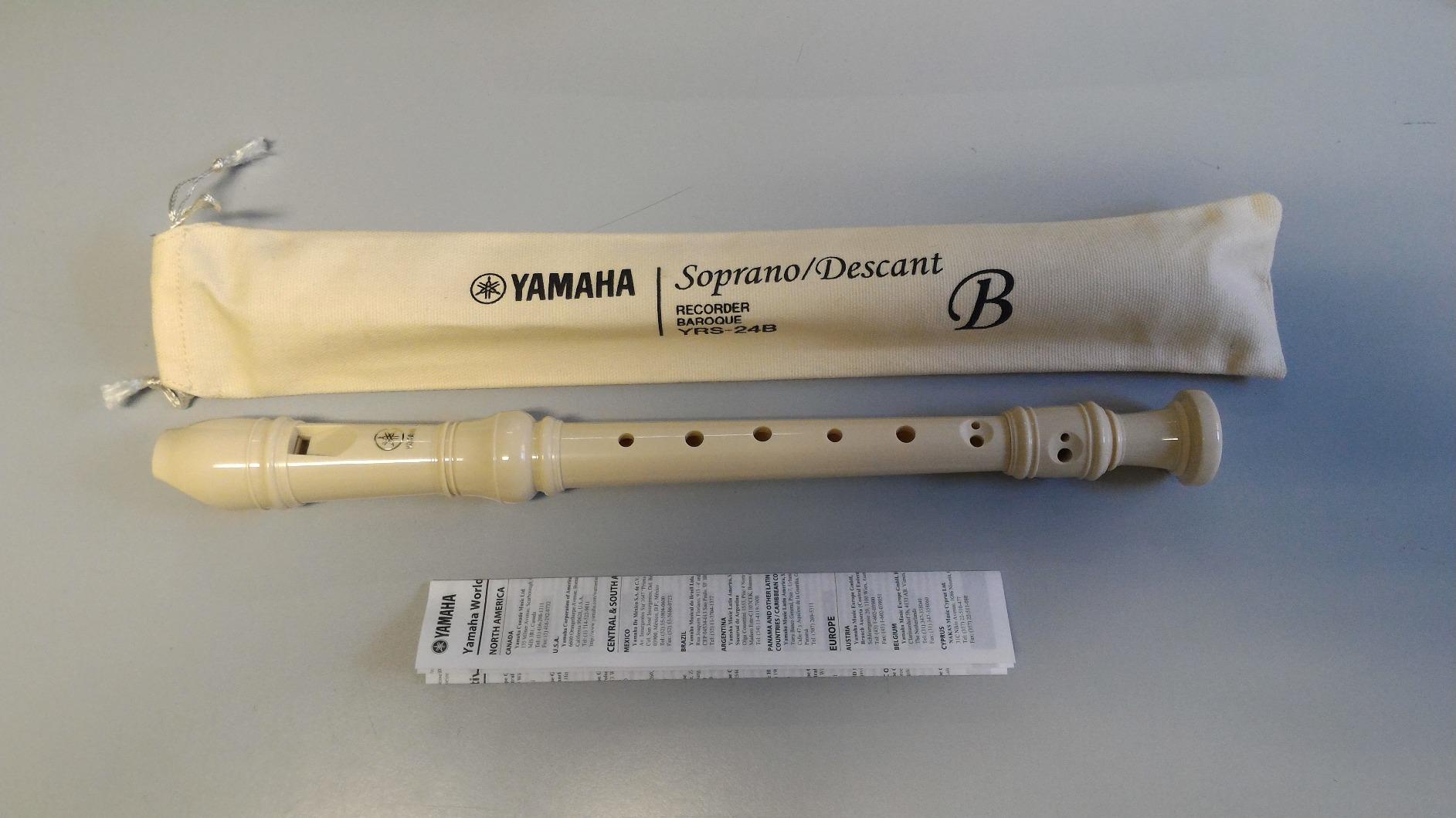 Yamaha YRS24B Flauto Dolce Soprano Do Avorio ABS Scuola