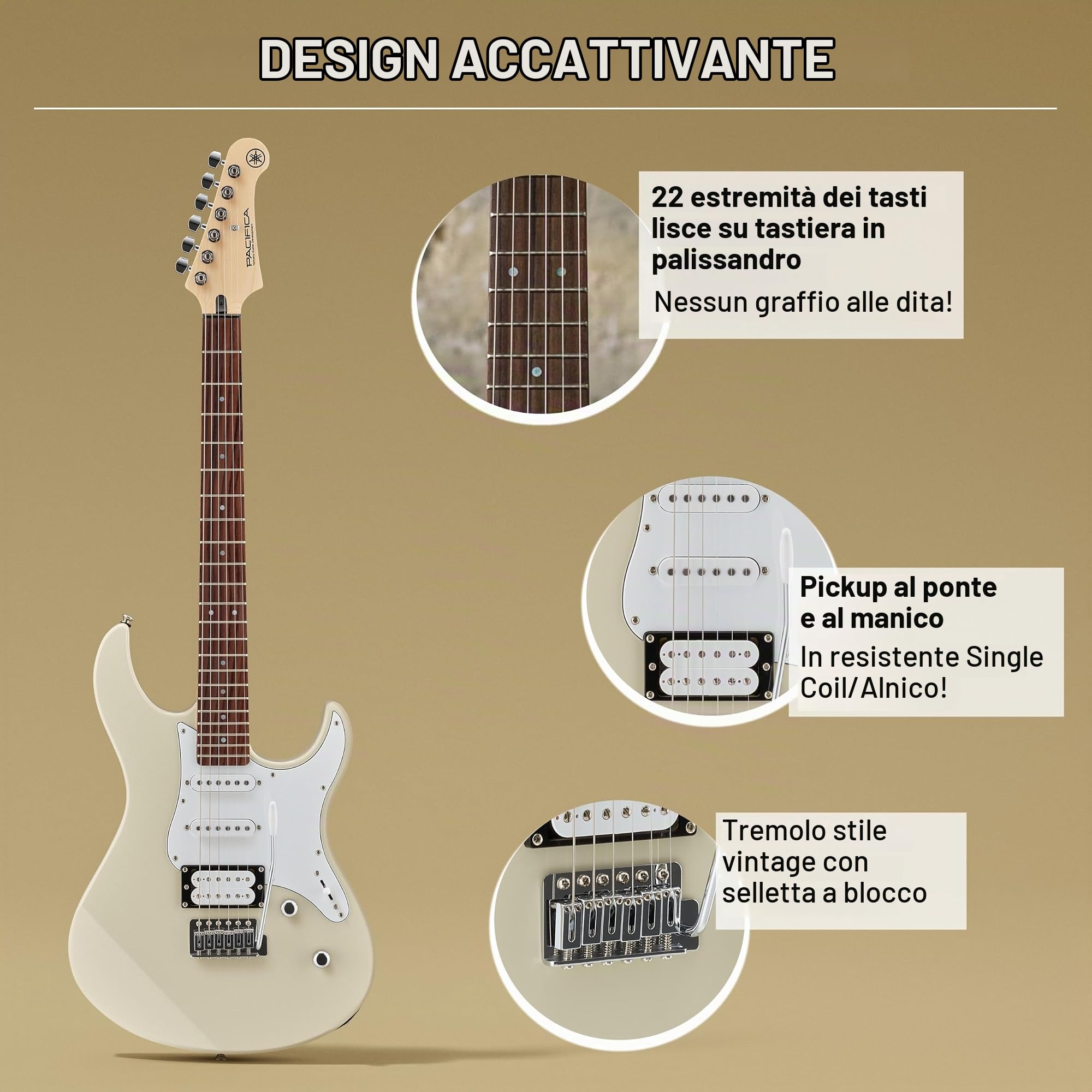 Yamaha Pacifica 112V chitarra elettrica bianco vintage