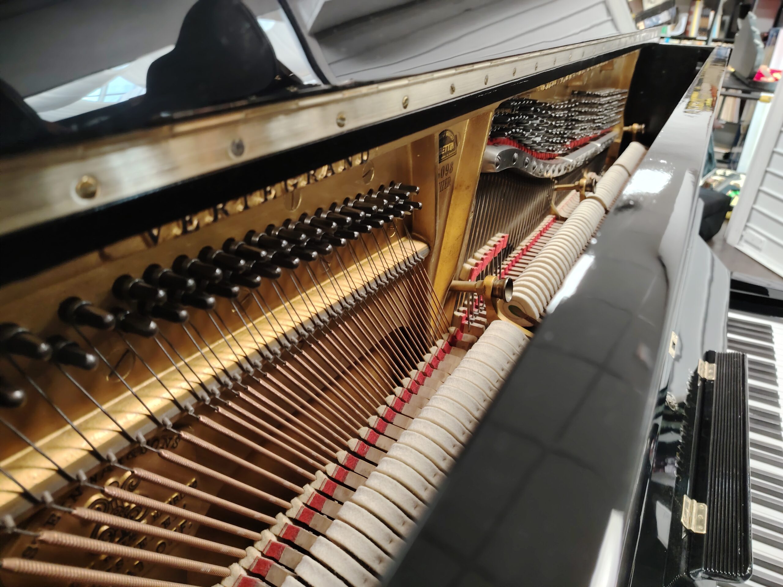 Steinway & Sons K132 pianoforte verticale nero anni 30