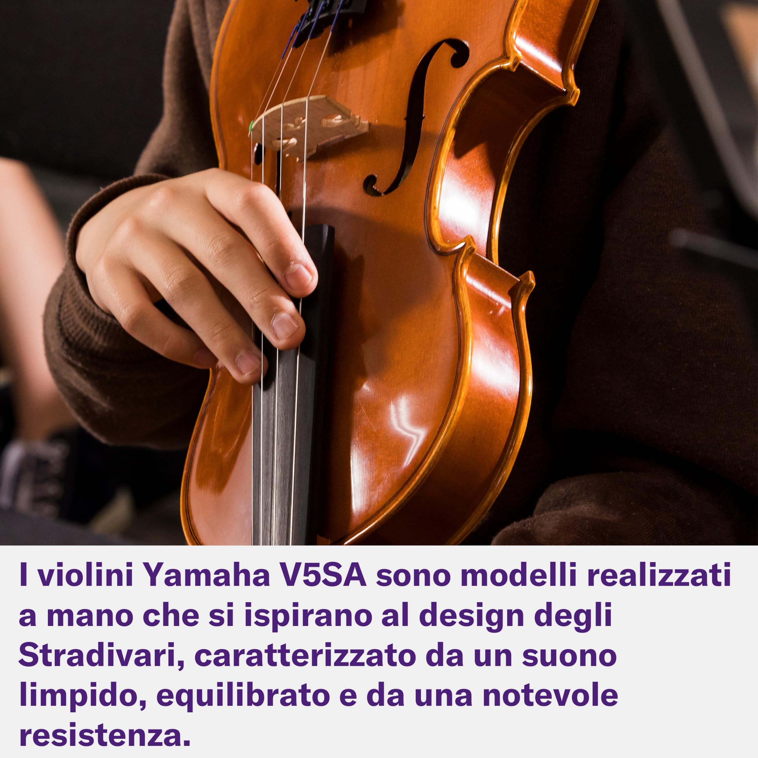 Yamaha V5SA44 Violino Acustico 4/4 Marrone con Arco