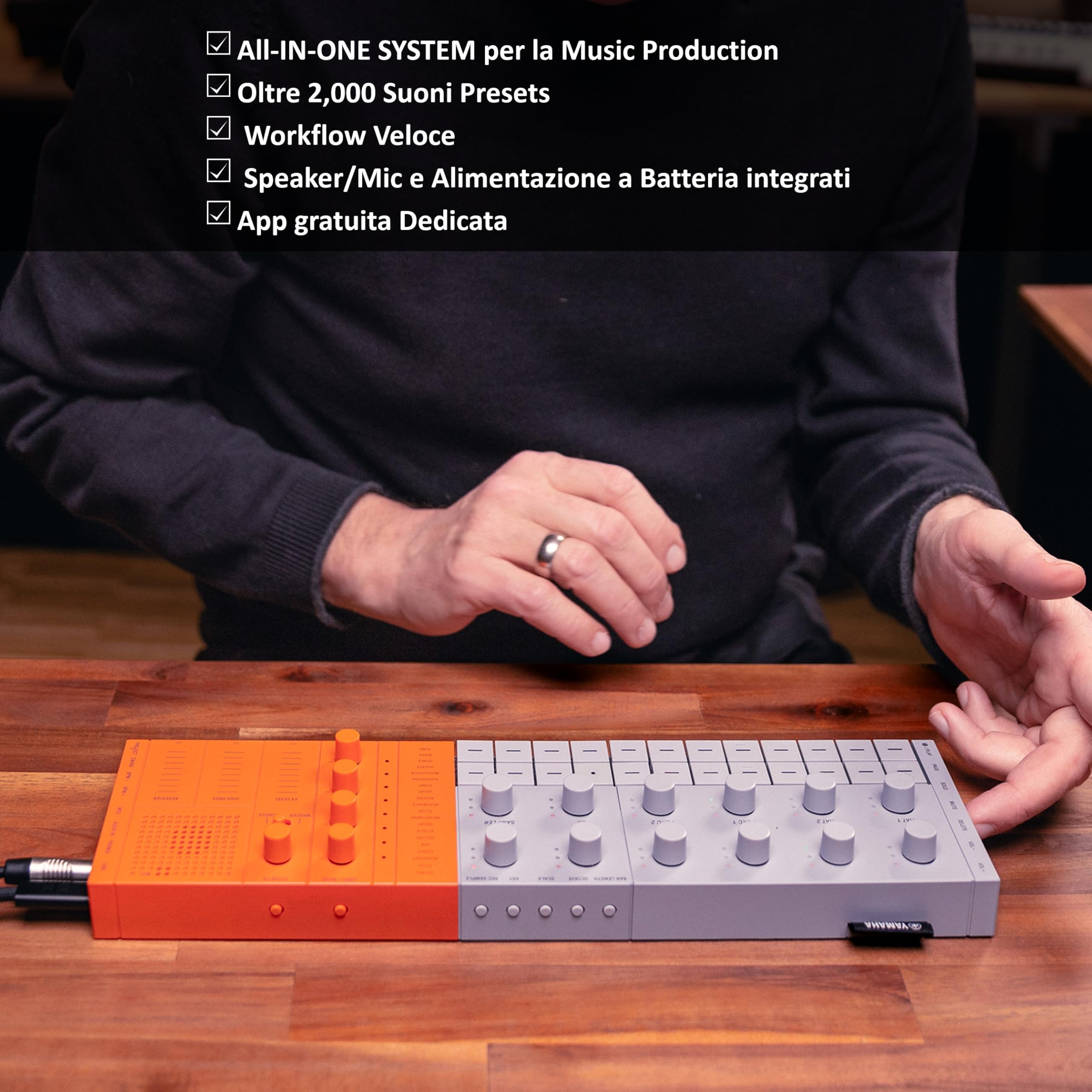 Yamaha SEQTRAK workstation portatile arancio con sampler