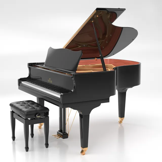 Seiler Institutional SEI-168 pianoforte a coda nero lucido