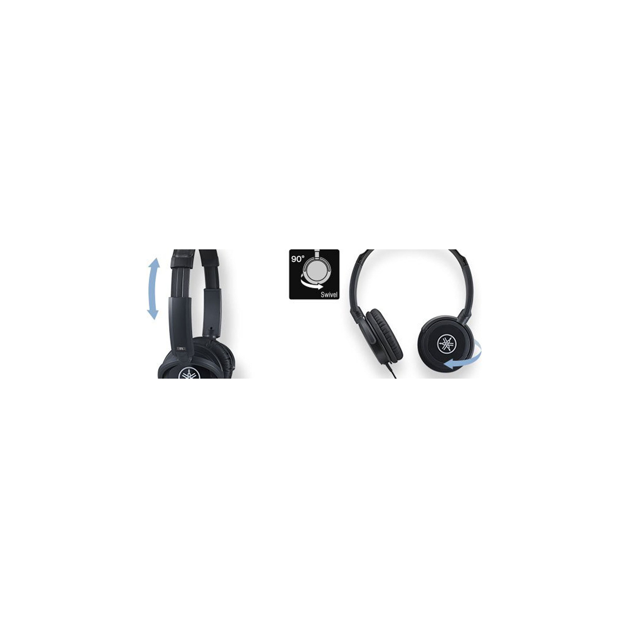 Yamaha HPH-100B Cuffie On Ear Nero suono dinamico