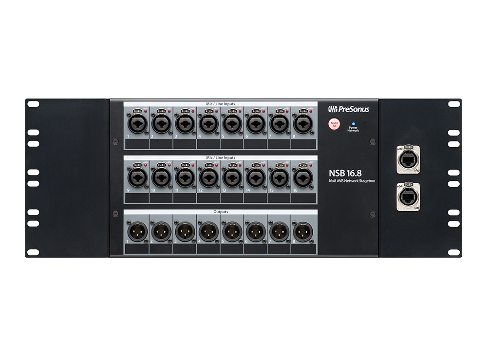 PreSonus NSB 16.8 stage box AVB 16x8 rack