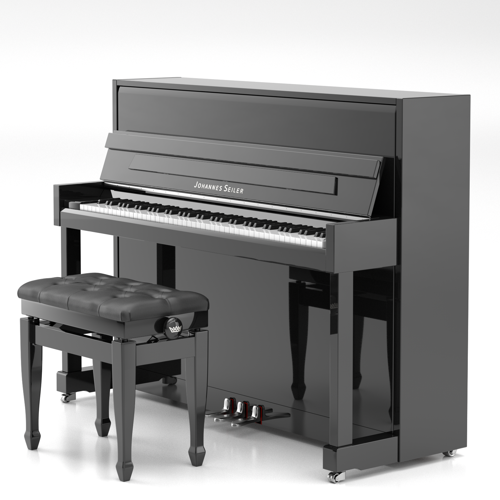 Seiler Johannes Seiler GS-112 NDR pianoforte verticale nero lucido