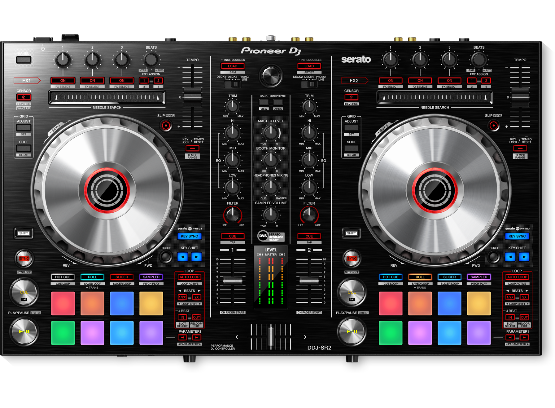 Pioneer DDJ-SR2 Controller DJ 2 Canali con Flight Case