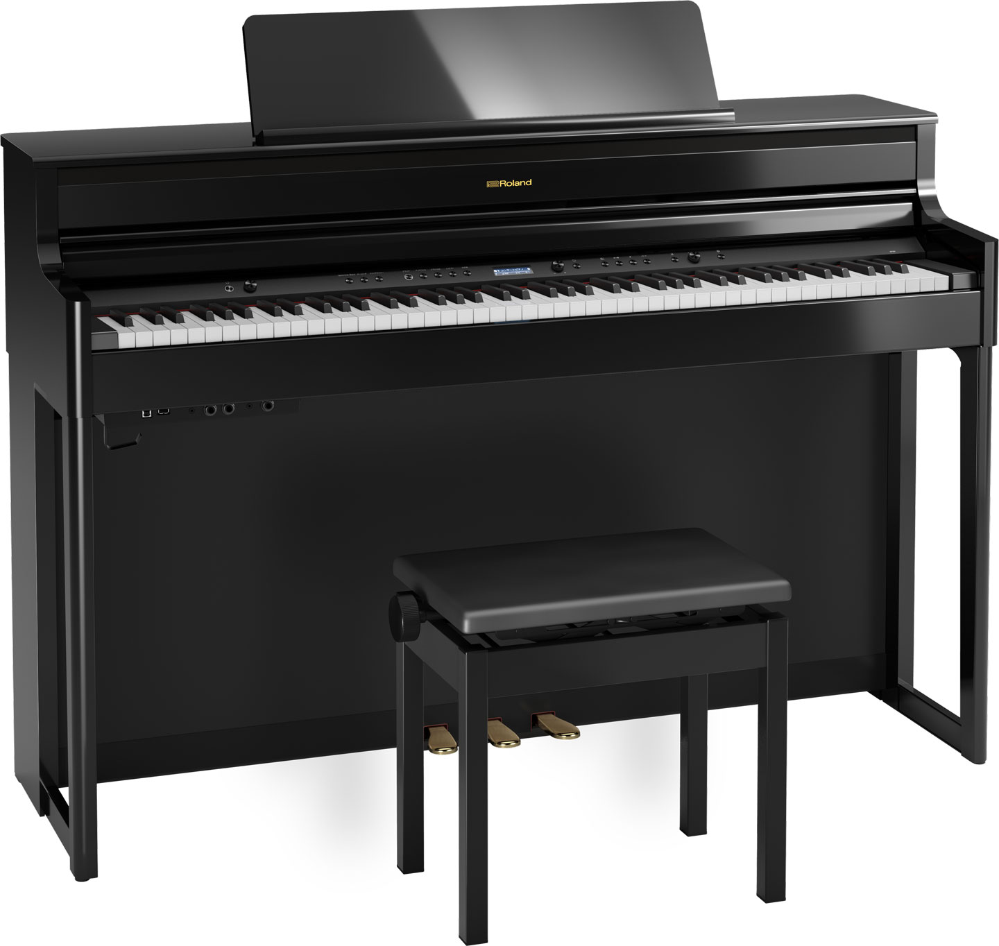 Roland HP704 PE pianoforte digitale nero lucido
