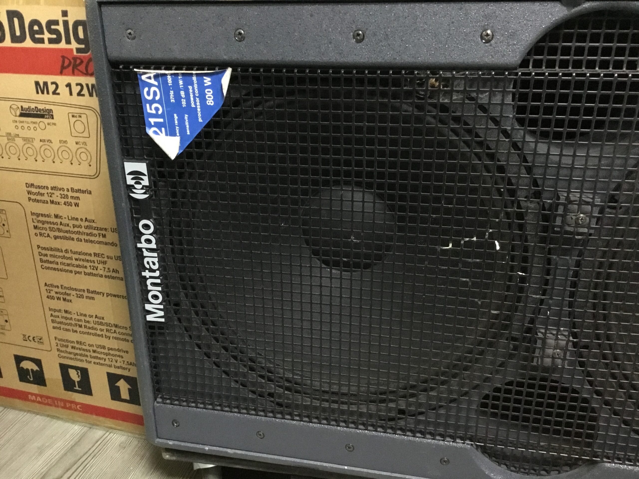 Montarbo Sub 215SA + W20A impianto PA 2 sub+2 teste