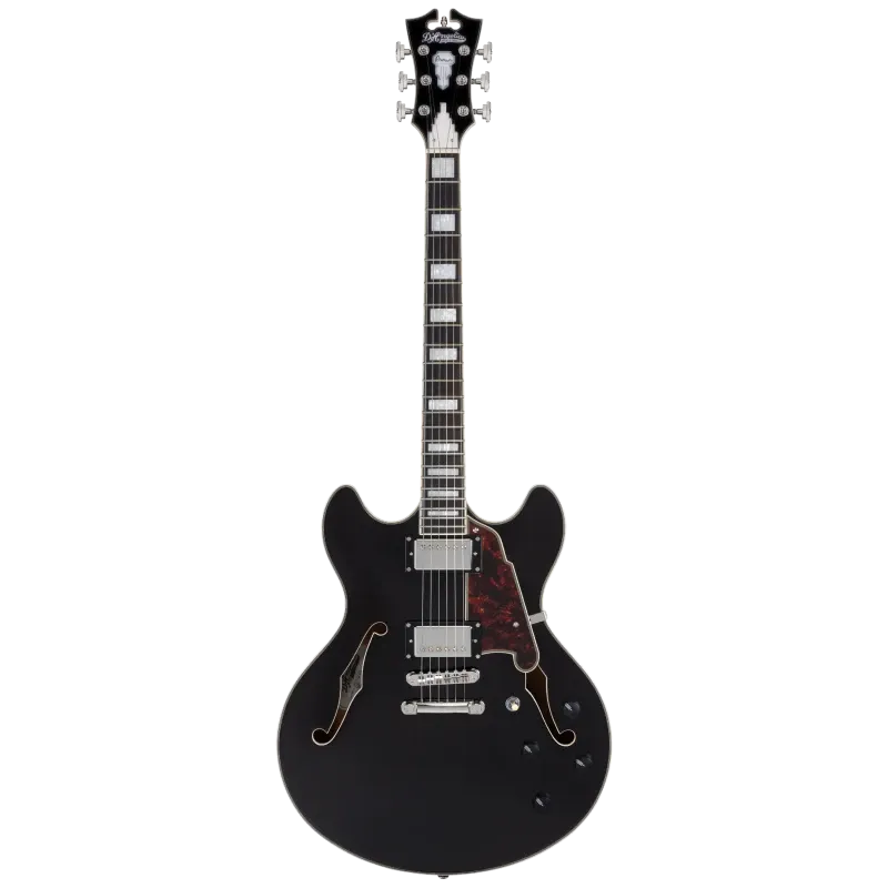 D'Angelico Premier DC chitarra elettrica Black Flake semi-hollow