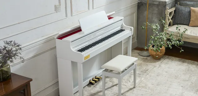 Casio Celviano AP-750 pianoforte digitale bianco tasti legno + panca