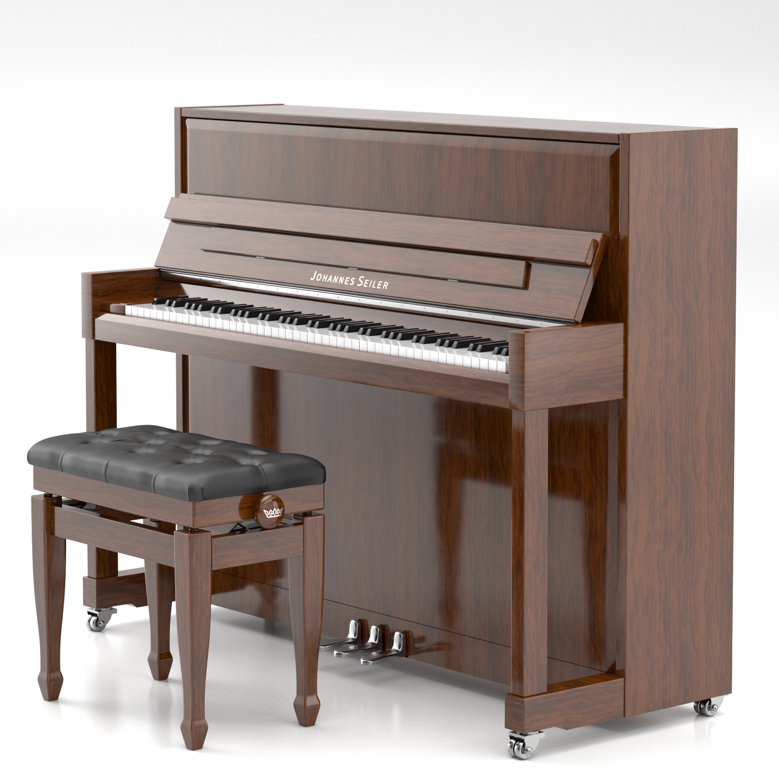 Seiler Johannes Seiler GS-116 Nickel pianoforte verticale nero lucido