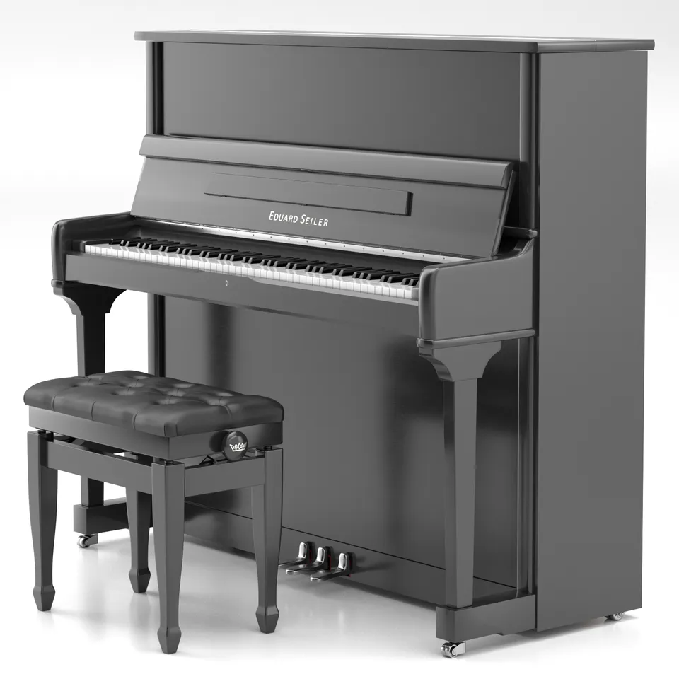 Seiler Eduard Seiler ED-132 Nickel pianoforte verticale nero lucido