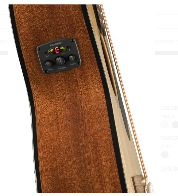 Fender CB-60SCE basso acustico elettrificato Natural