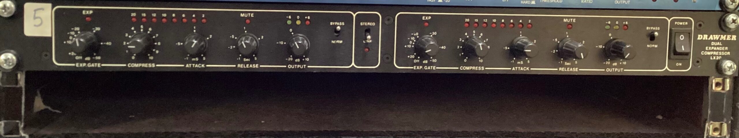 Drawmer LX20 Dual Compressore Expander rack usato vintage