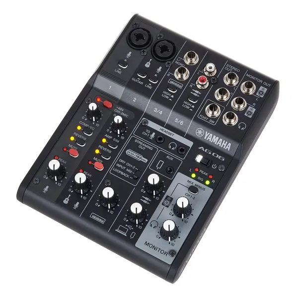 Yamaha AG06 MKII mixer scheda audio nero