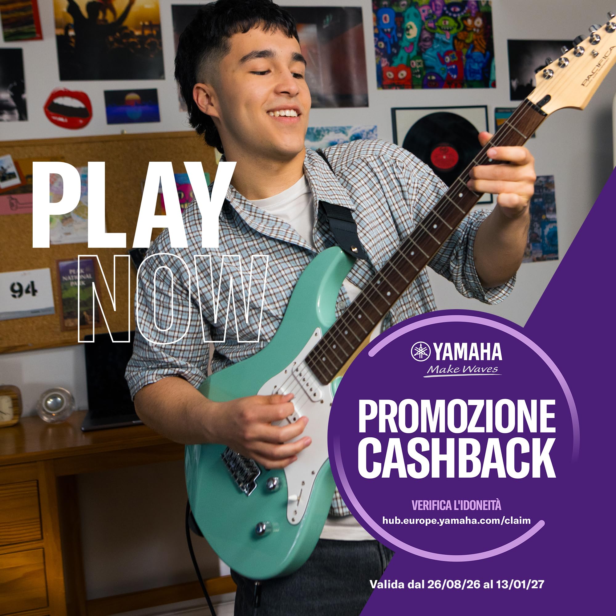 Yamaha Pacifica 112V chitarra elettrica blu sonico HSS