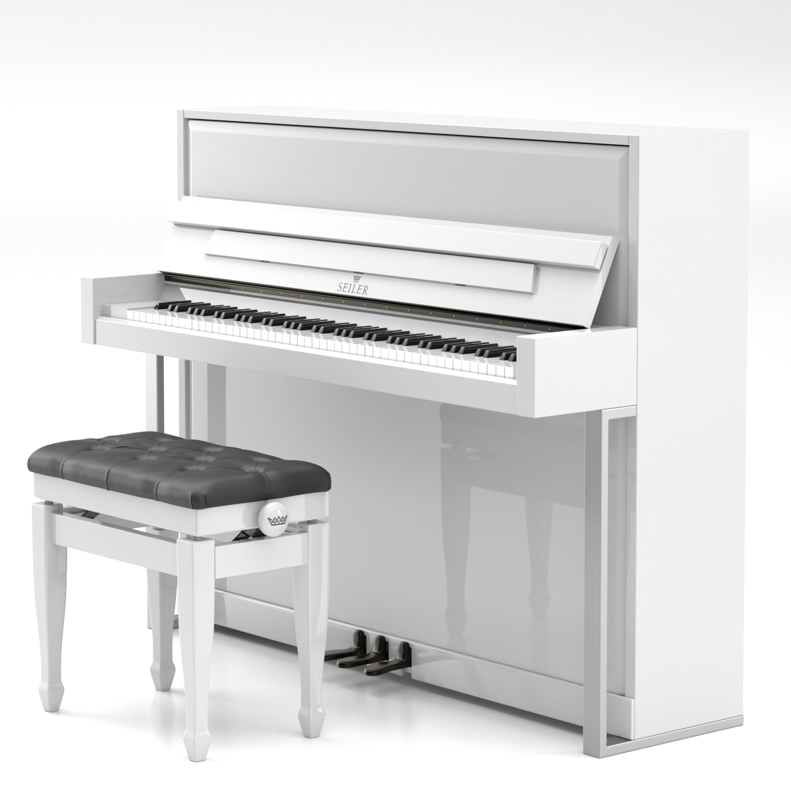 Seiler SE-116 Accent pianoforte verticale nero lucido 45.5"