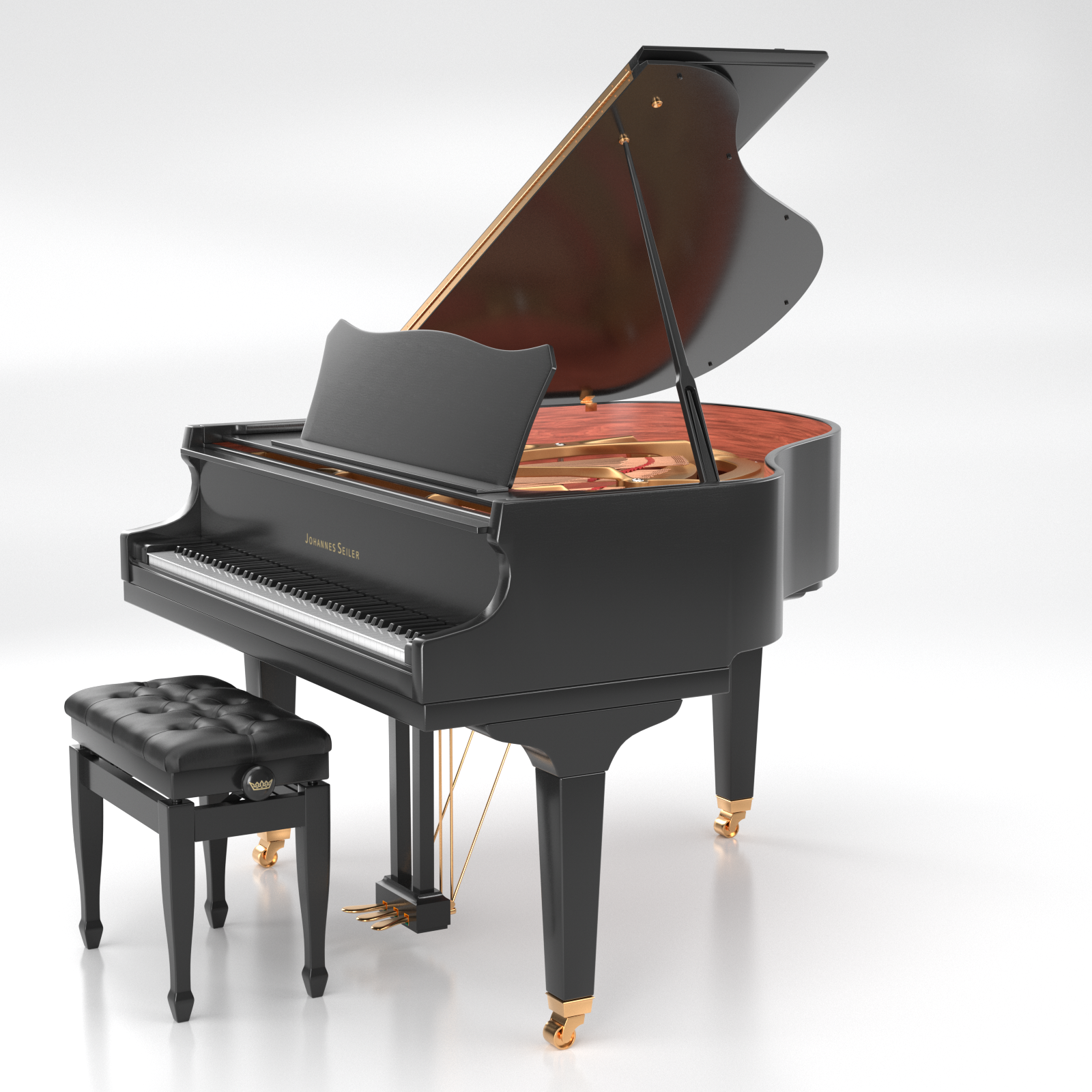 Johannes Seiler GS-150 pianoforte a coda nero lucido