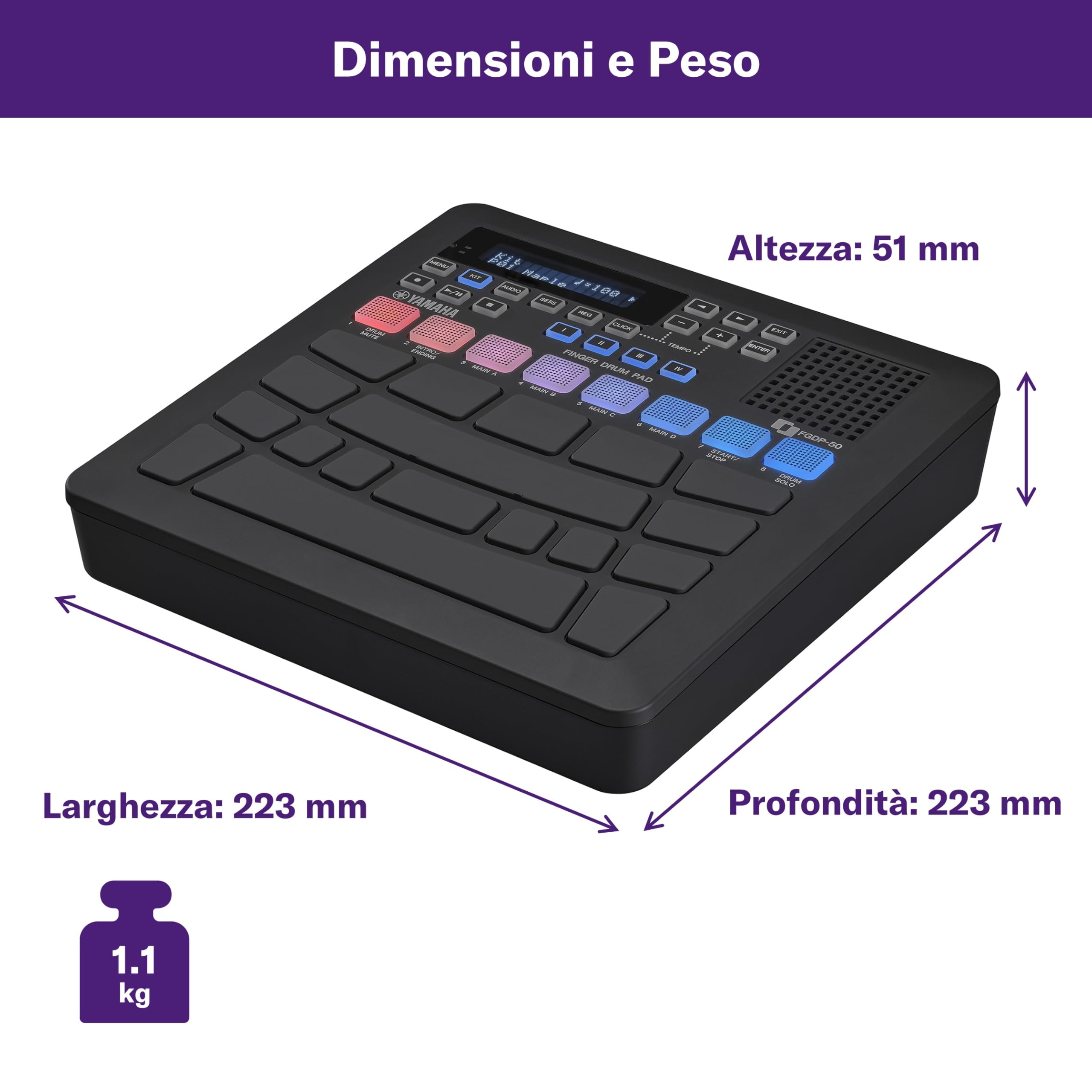 Yamaha FGDP-50 Finger drum pad con 48 kit