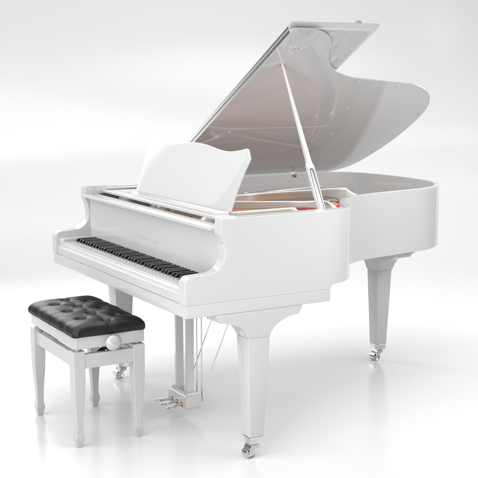 Seiler ED-186 Nickel pianoforte a coda nero lucido