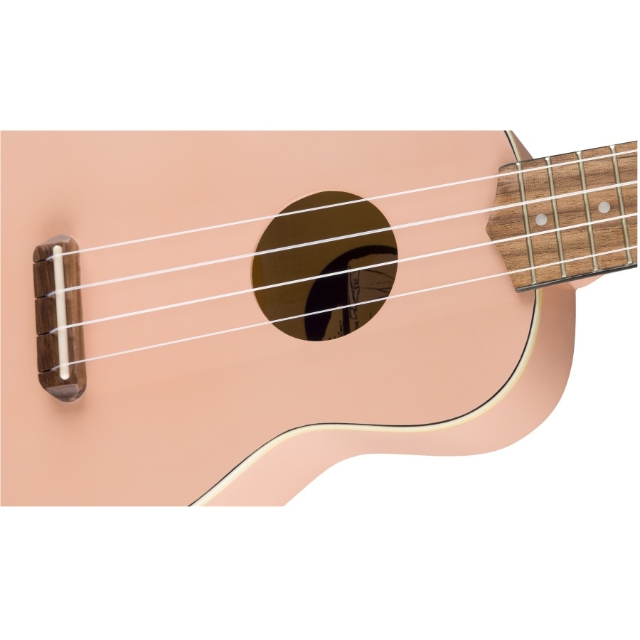 Fender Venice ukulele soprano Shell Pink tiglio satinato
