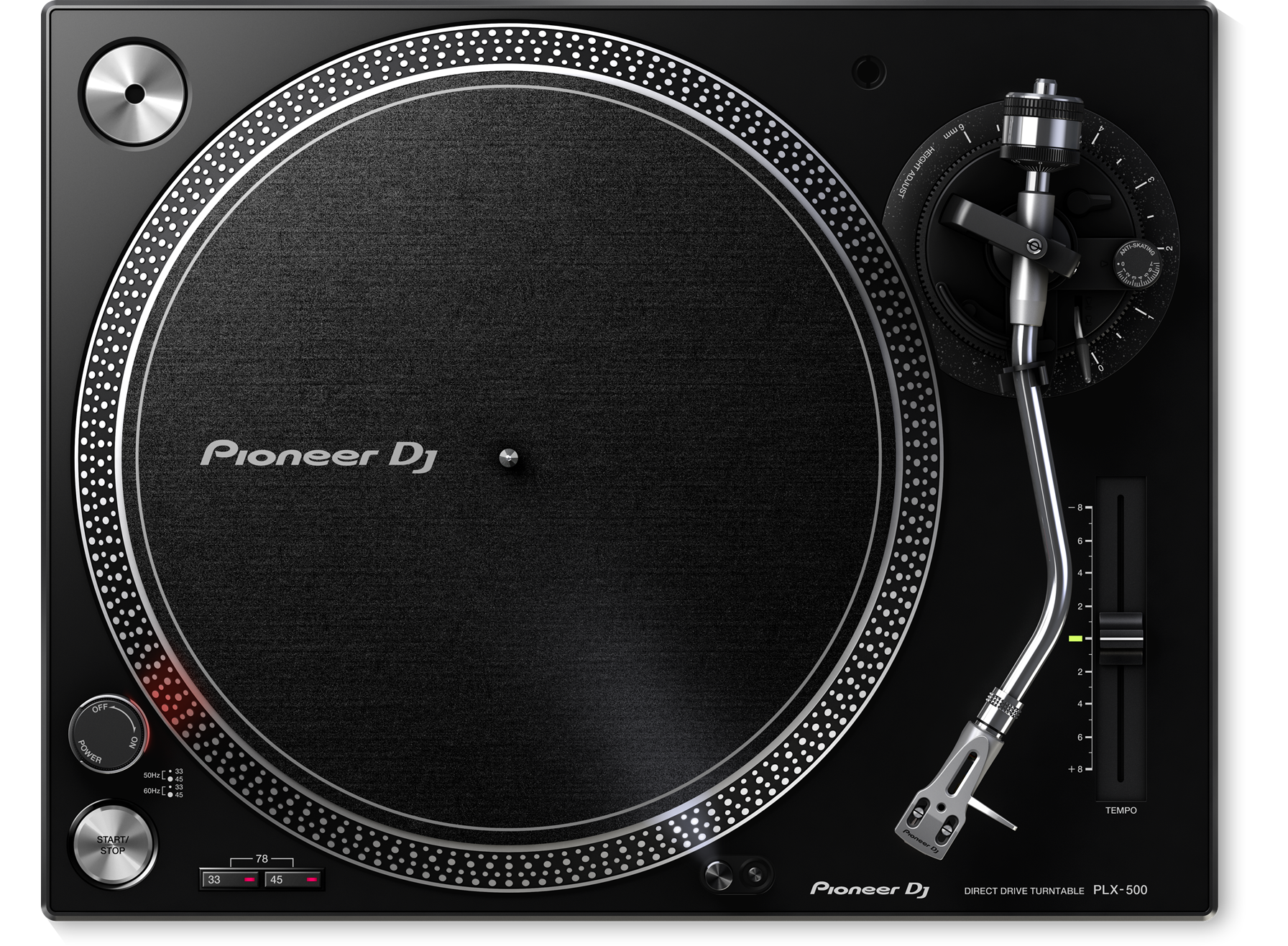 Pioneer PLX-500 giradischi USB nero coppia trazione diretta