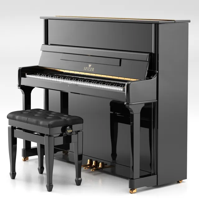 Johannes Seiler GS-126 Pianoforte Verticale Nero Lucido 124cm