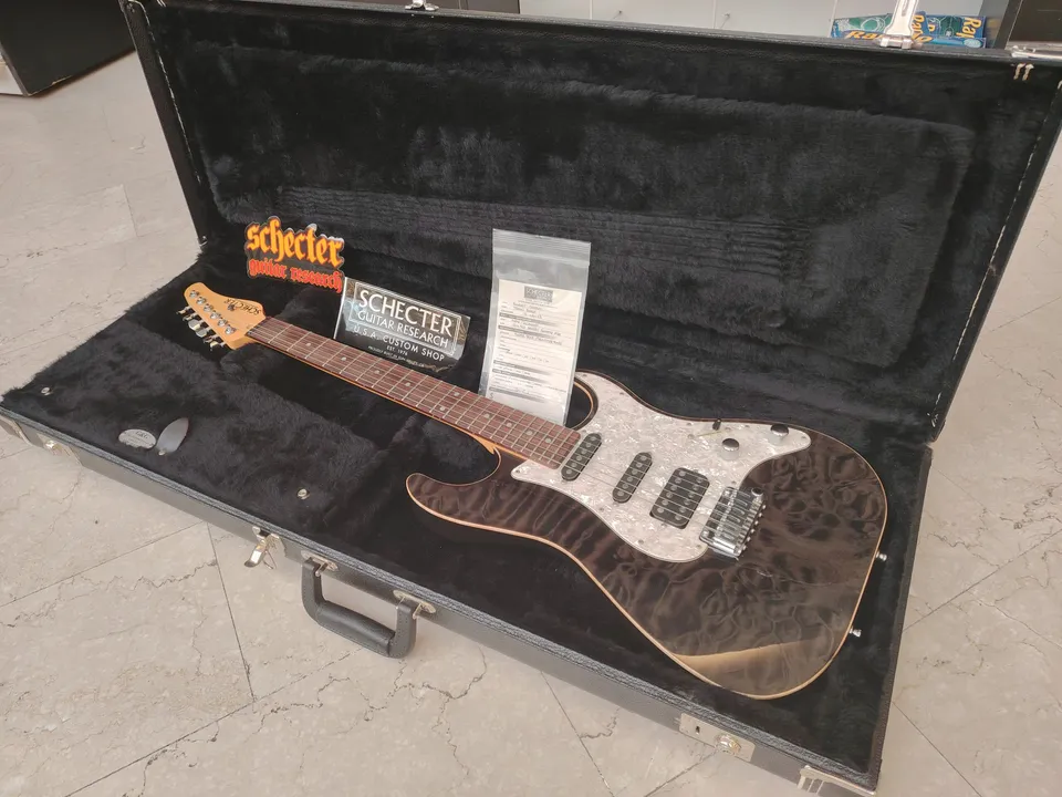 Schecter Sunset Custom chitarra elettrica Trans Black usato