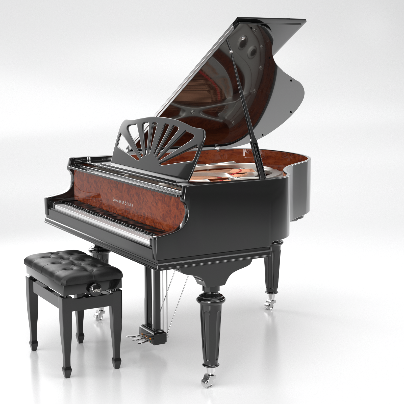 Seiler Johannes Seiler GS-150 LN pianoforte a coda nero lucido