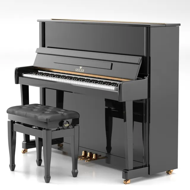 Seiler SE-122 PM Pianoforte Verticale Nero Lucido 122 cm