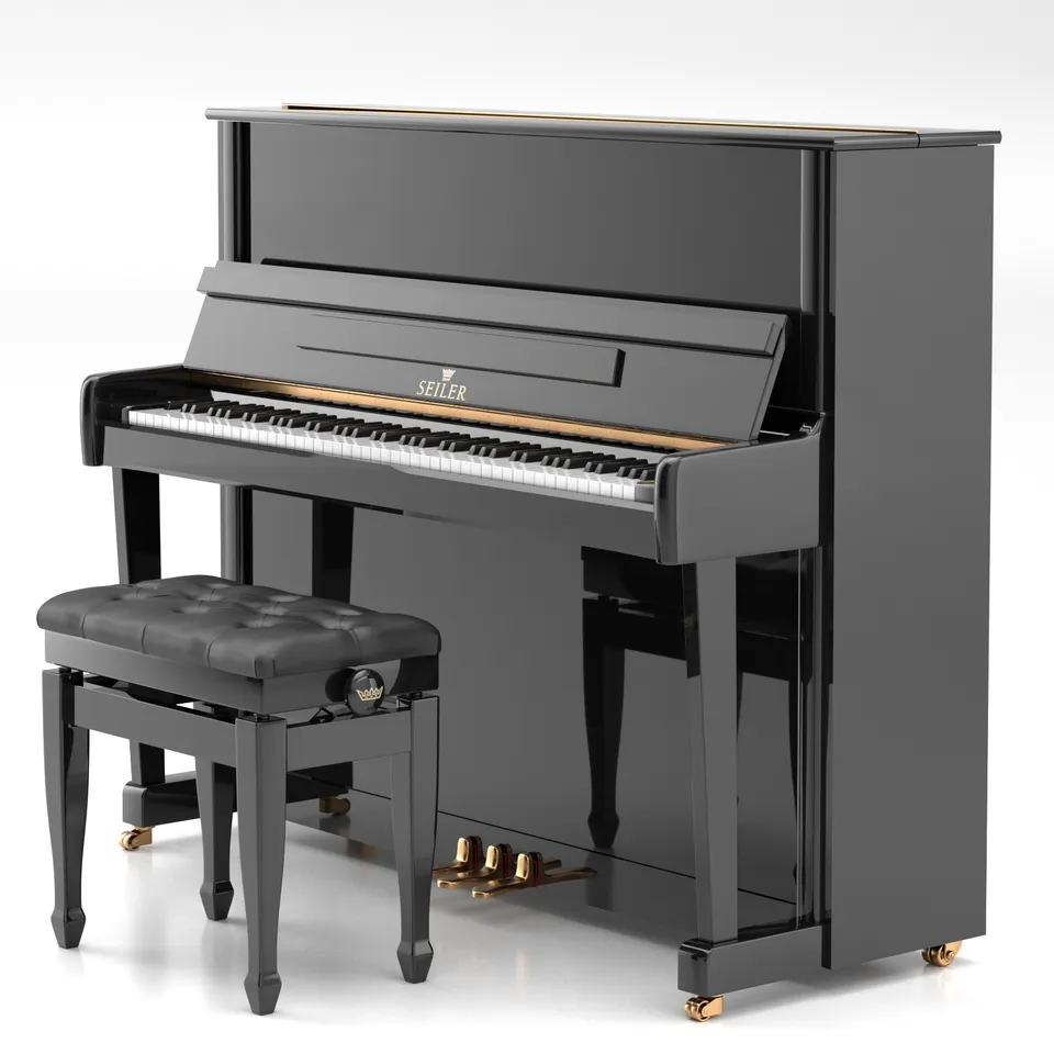 Seiler SE-122 PM Pianoforte Verticale Nero Lucido 122 cm