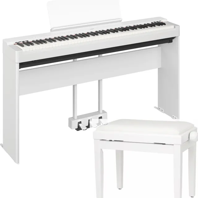 Yamaha P-225 pianoforte digitale bianco bundle 88 tasti