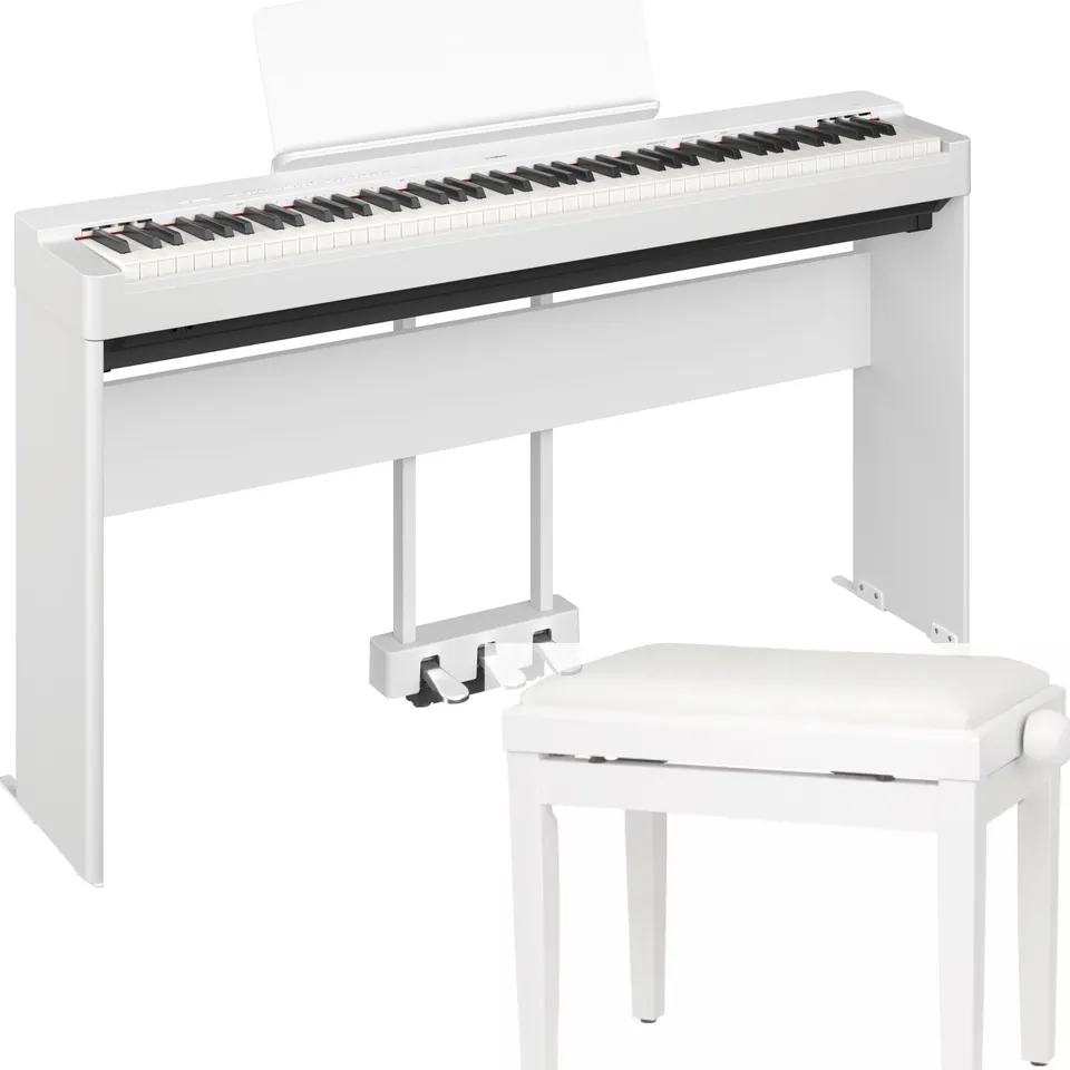 Yamaha P-225 pianoforte digitale bianco bundle 88 tasti