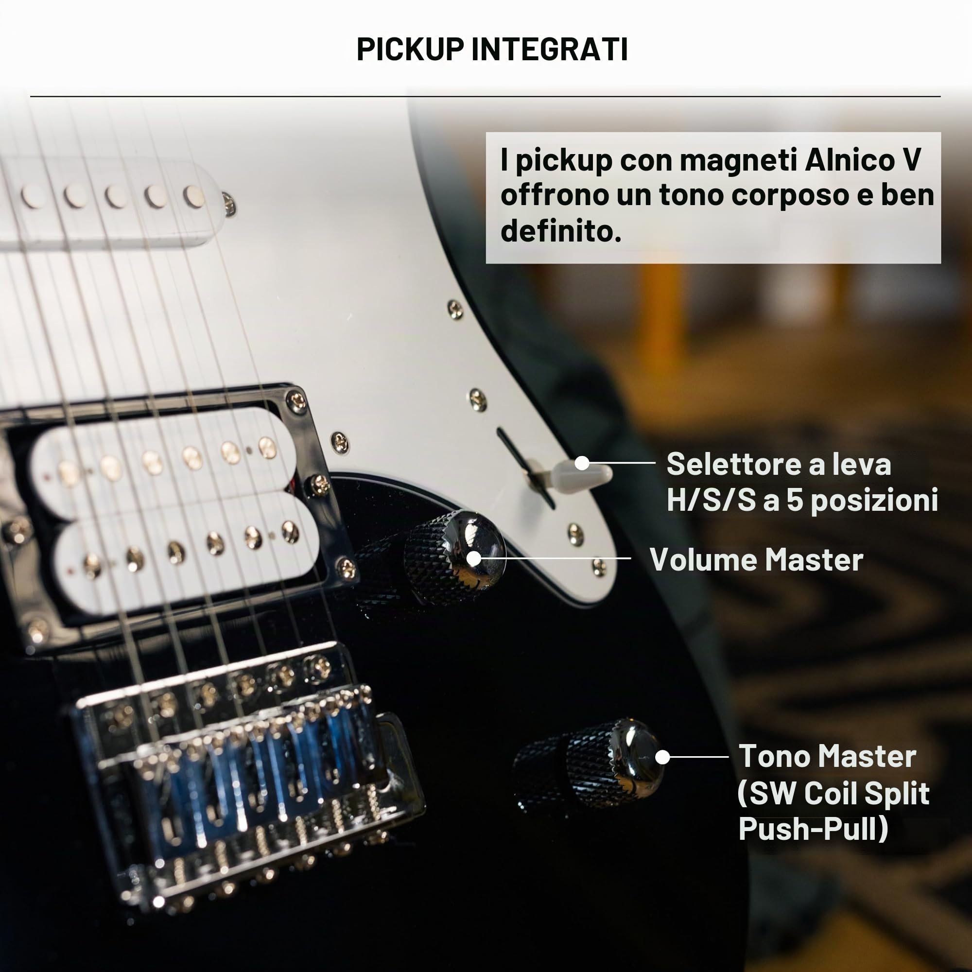 Yamaha Pacifica 112V chitarra elettrica nera ontano HSS
