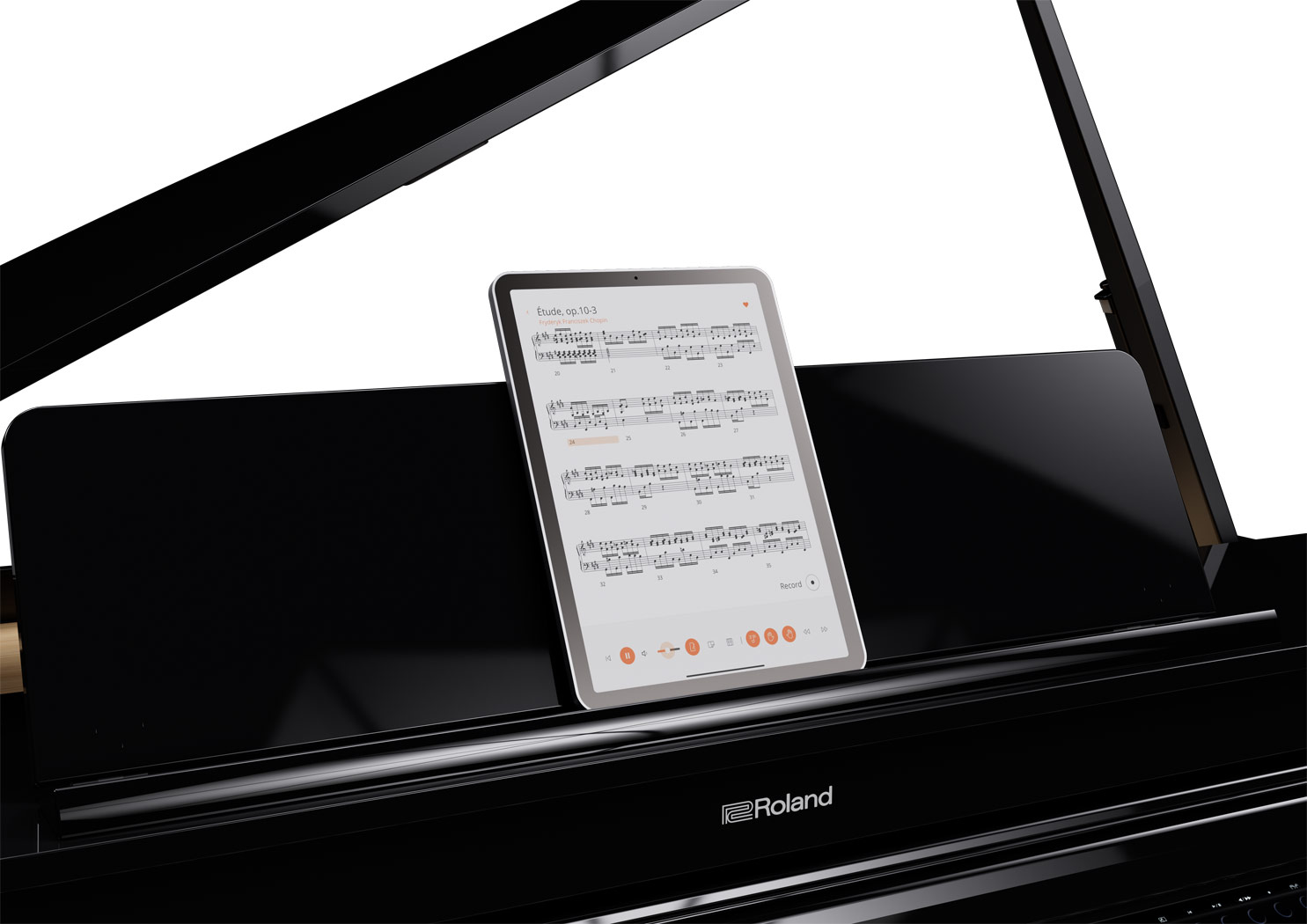 Roland GP-6 PE Pianoforte a Coda Digitale Nero Lucido