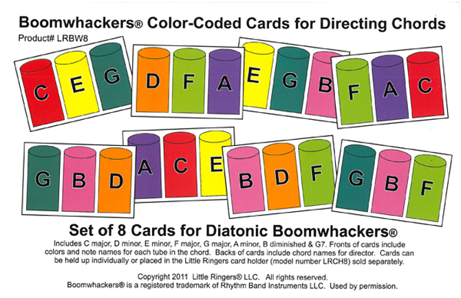 Boomwhackers Chord Cards carte accordi Do maggiore colorate