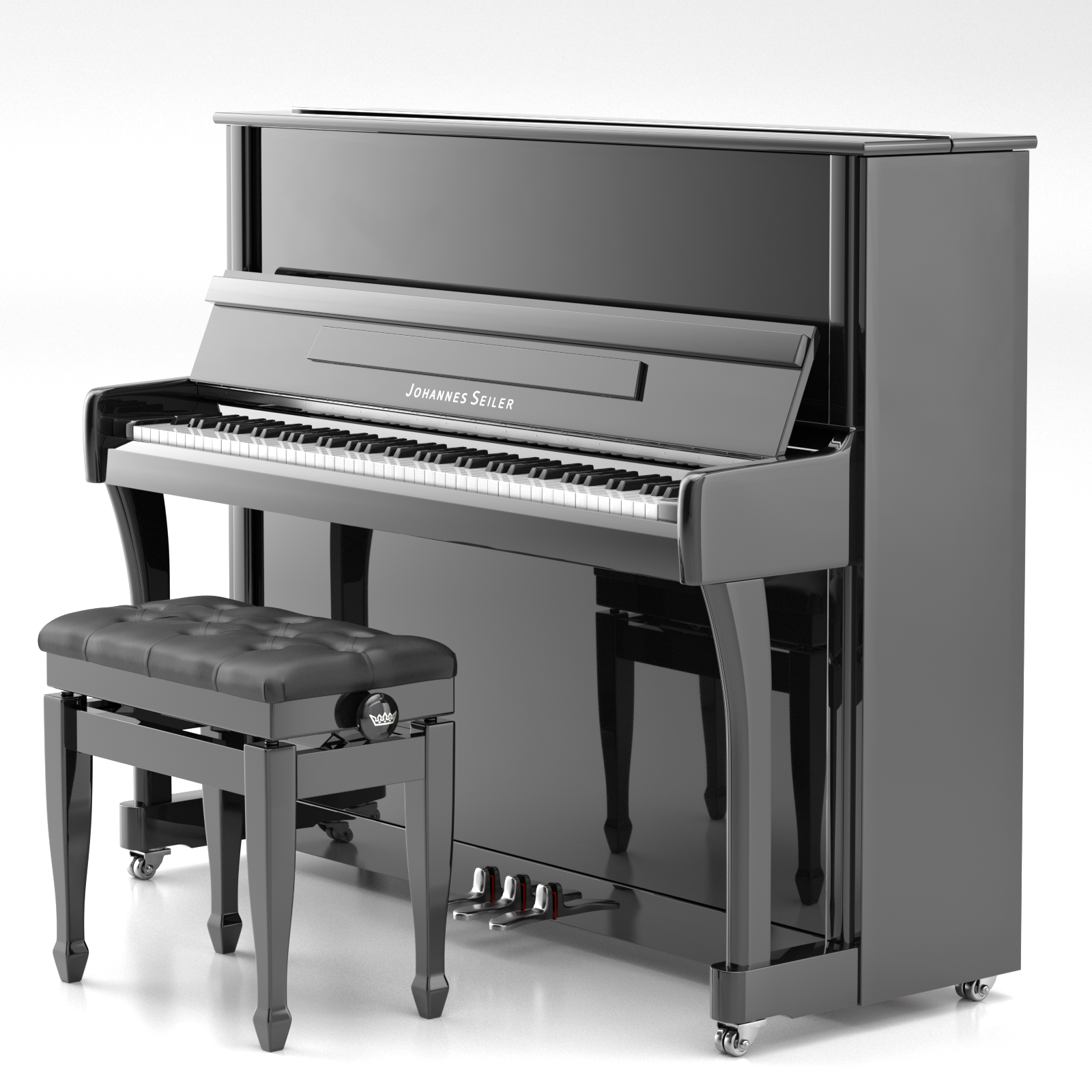 Seiler Johannes Seiler GS-122 Nickel pianoforte verticale nero lucido