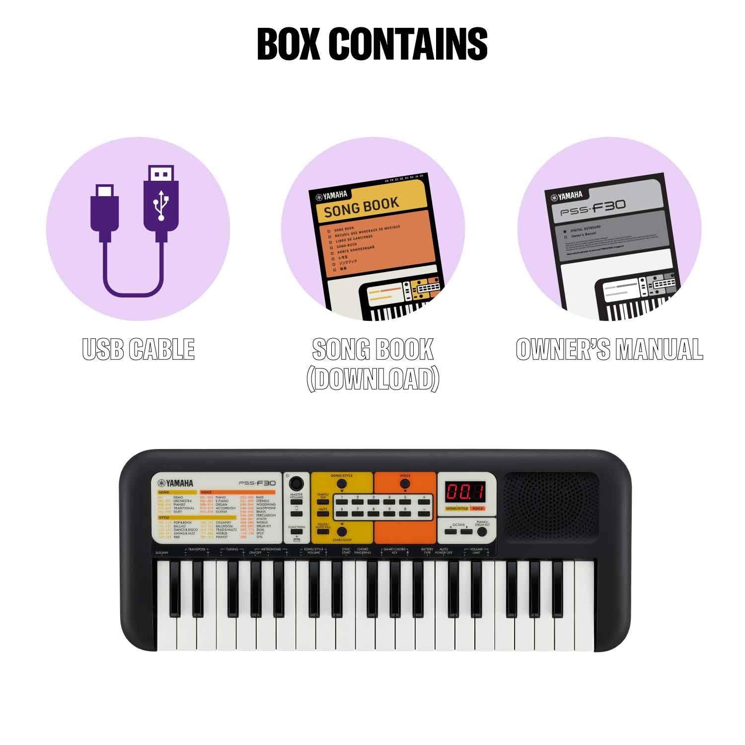 Yamaha PSS-F30 tastiera 37 mini tasti per bambini