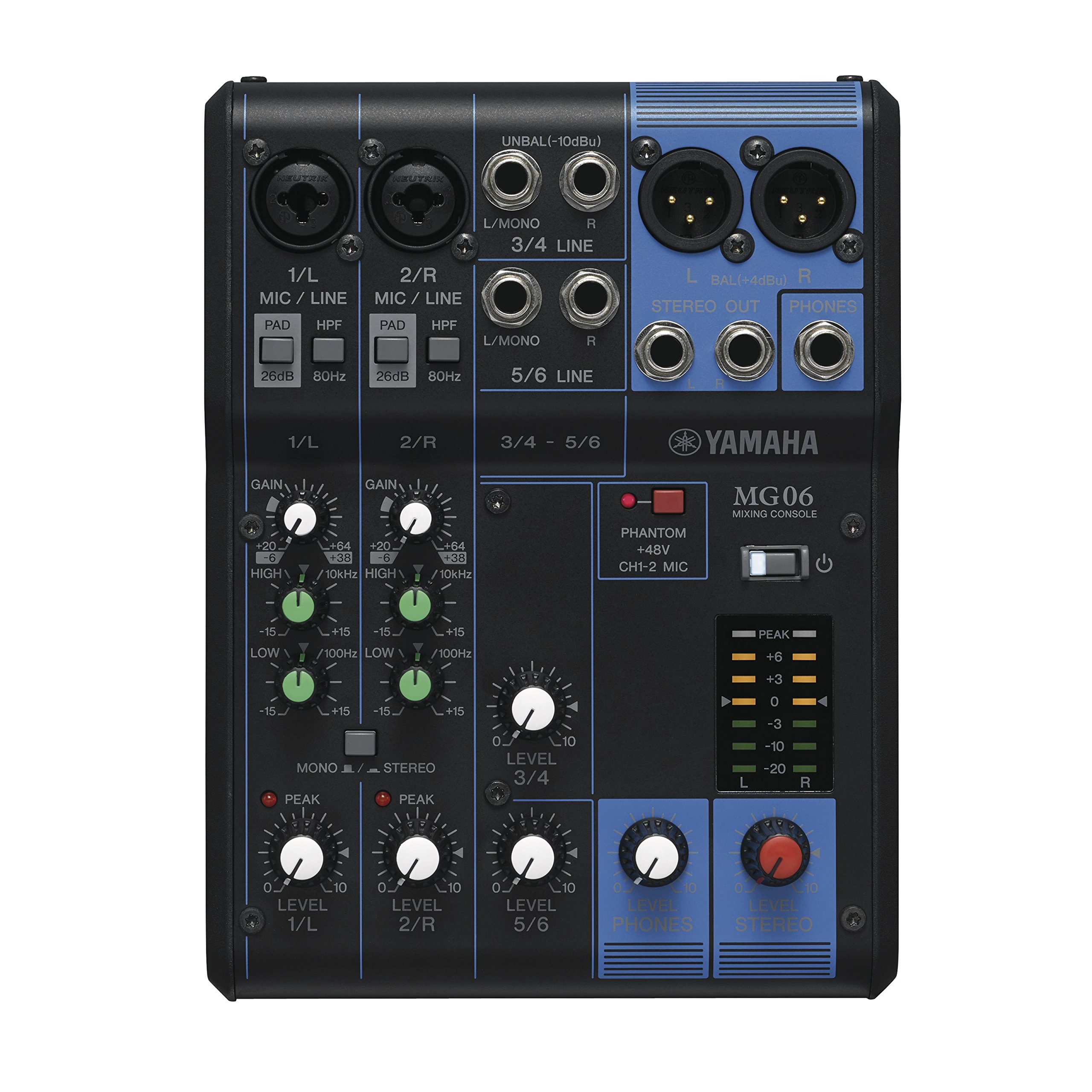 Yamaha MG06 Mixer audio 6 canali con D-PRE