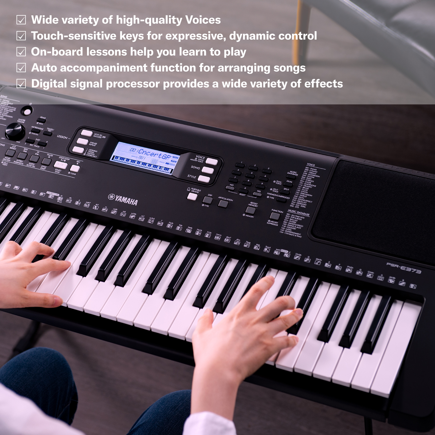 Yamaha PSR-E383 Tastiera 61 tasti touch promo 650 voci