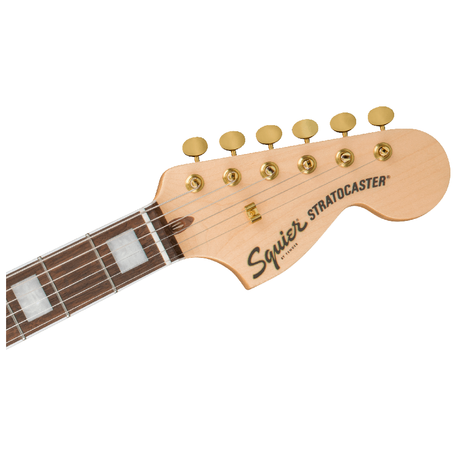 Squier 40th Anniversary Stratocaster elettrica Ruby Red Metallic