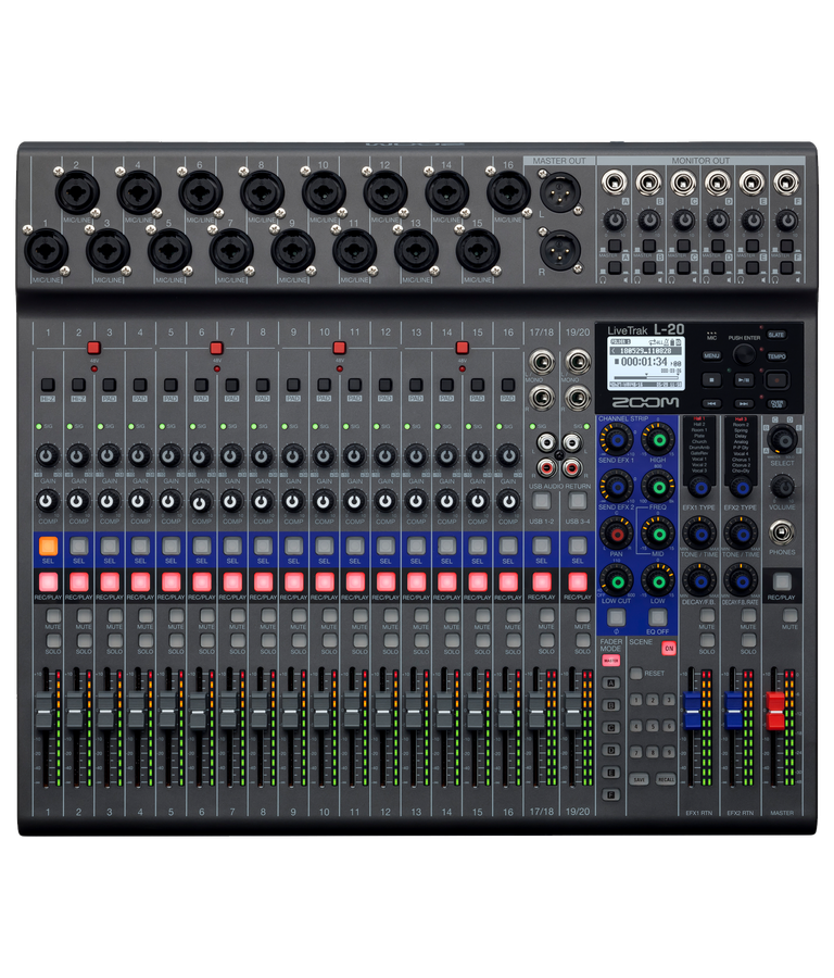 Zoom LiveTrak L-20 mixer digitale 20 canali registrazione