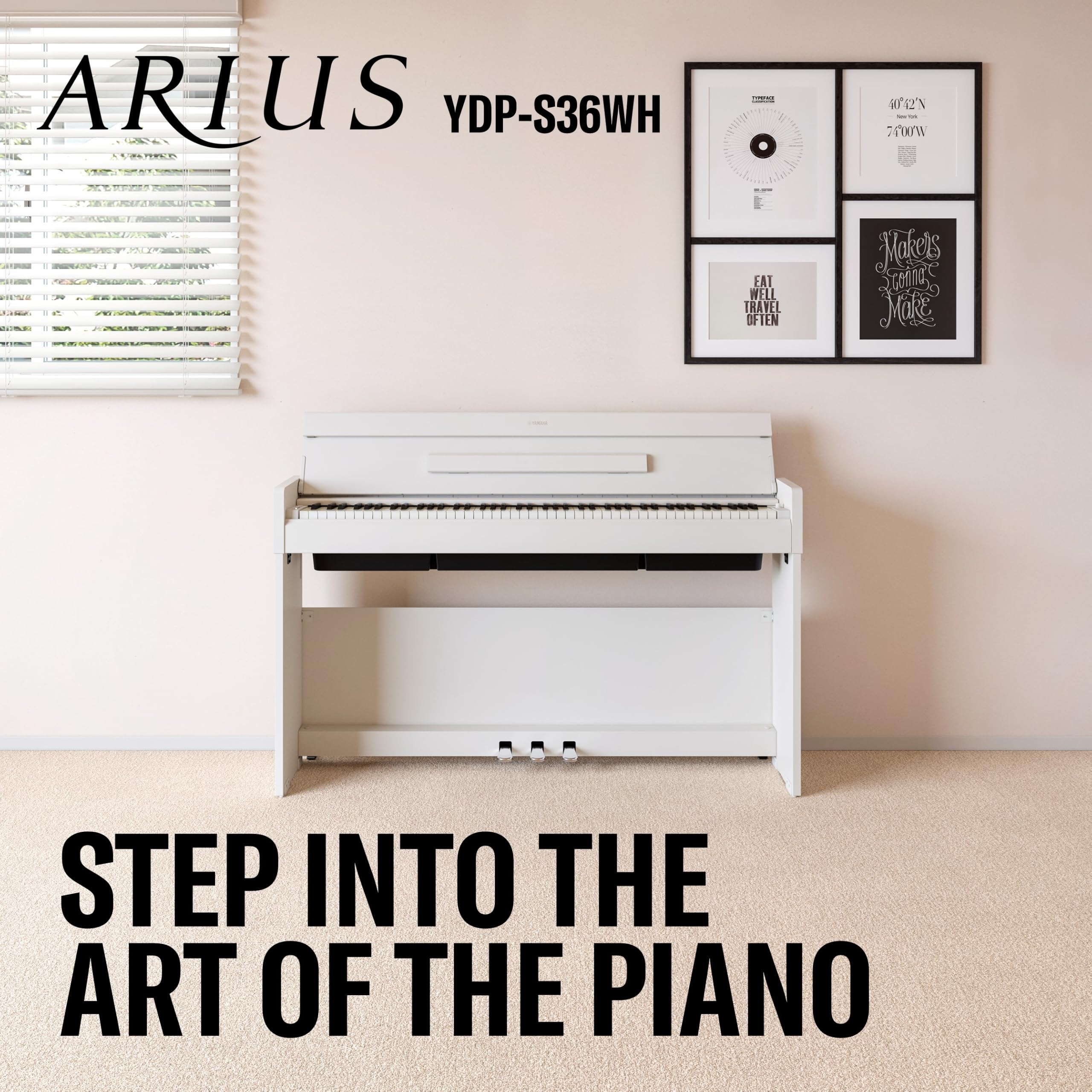 Yamaha YDP-S36 Pianoforte Digitale 88 Tasti Bianco CFX